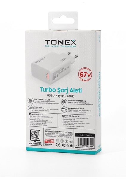 67W Typ-C Turbo Şarj Aleti modelleri