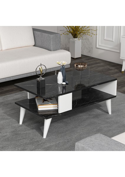 SPA001FB- Ayla Orta Sehpa Royalmermer-Beyaz