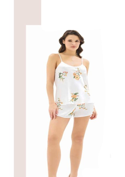 Iç Giyim Moongirl Saten Şortlu Gecelik Takım