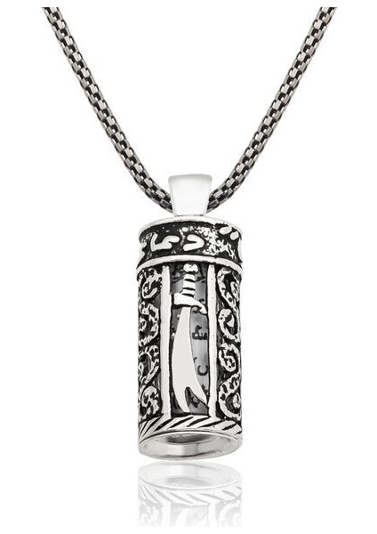 Zülfikar Kılıcı Çevşen 925 Ayar Gümüş Kolye