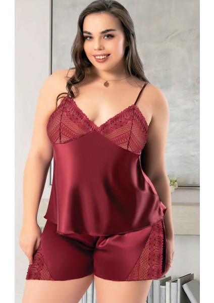 Iç Giyim Miss Laris Saten Büyük Beden Şortlu Gecelik Takım fiyatları