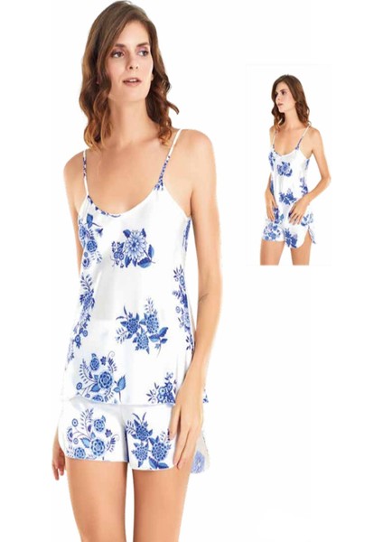 Iç Giyim Moongirl Saten Şortlu Gecelik Takım