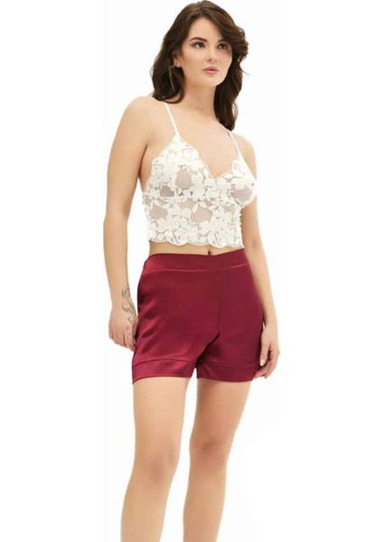 Iç Giyim Moongirl Saten Şortlu Gecelik Takım