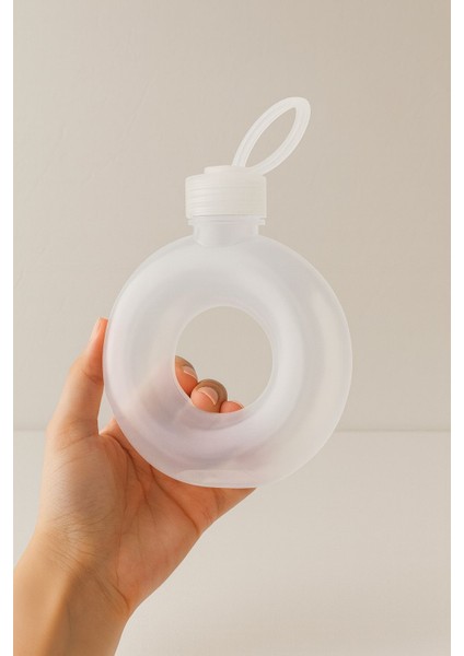 Taşınabilir Yuvarlak Halkalı Su Matarası – ŞEFFAF-500 ml