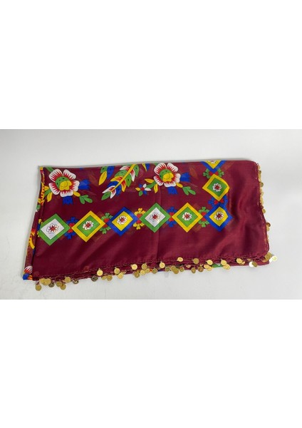 Pullu Tokat Yazması Çengelköy Deseni Eşarp - 100 x 100 cm Çeyizlik Yazma fırsatları
