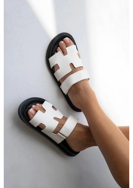 Sarmes Kadın Terlik Beyaz – Kaymaz Taban, Yazlık ve Kışlık Ev Rahat Ortopedik Model fiyatları