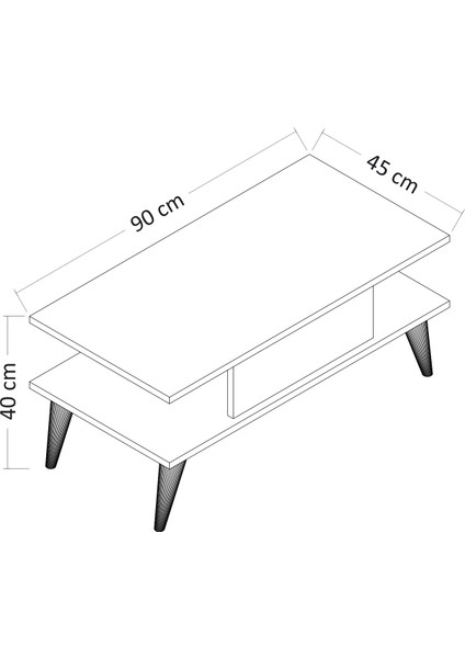 SPA002FB-ETA Orta Sehpa Royalmermer-Beyaz