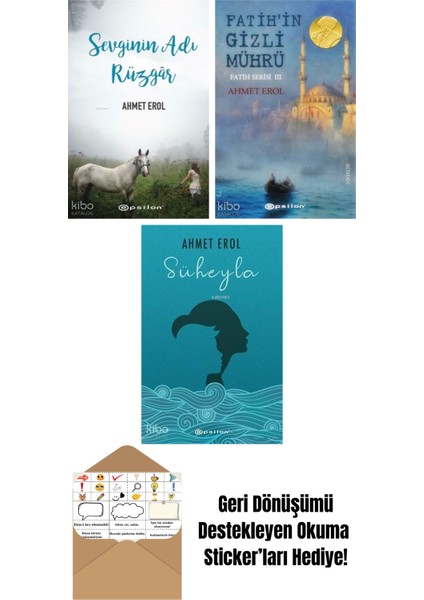Ahmet Erol 3 Kitap Seti + Okuma Sticker'ları
