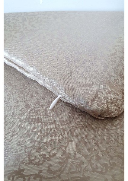 Şampanya Jakarlı Saten Fitilli Kırlent Kılıfı 43X43CM modelleri