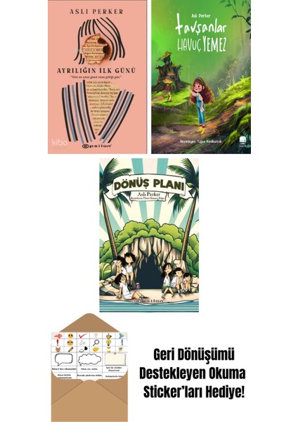 Aslı Perker 3 Kitap Seti + Okuma Sticker'ları