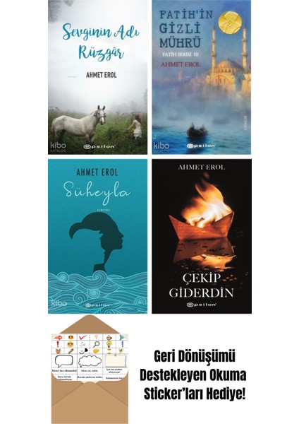 Ahmet Erol 4 Kitap Seti + Okuma Sticker'ları