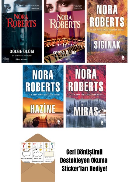 Nora Roberts 5 Kitap Seti + Okuma Sticker'ları