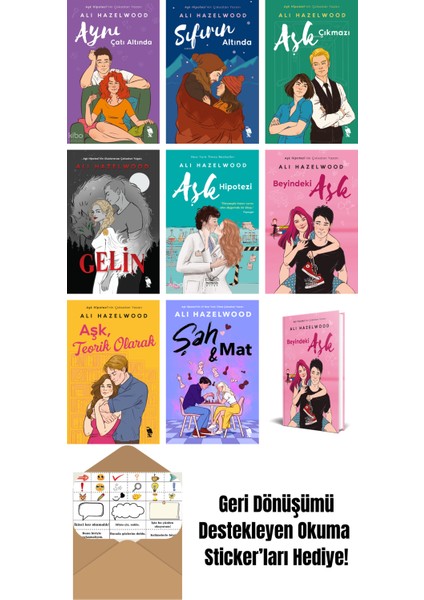 Ali Hazelwood 9 Kitap Seti + Okuma Sticker'ları