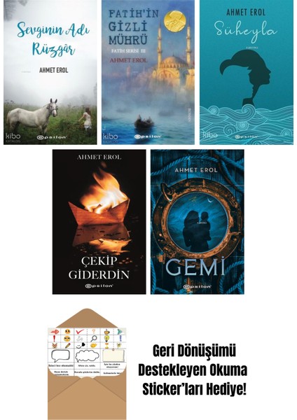 Ahmet Erol 5 Kitap Seti + Okuma Sticker'ları