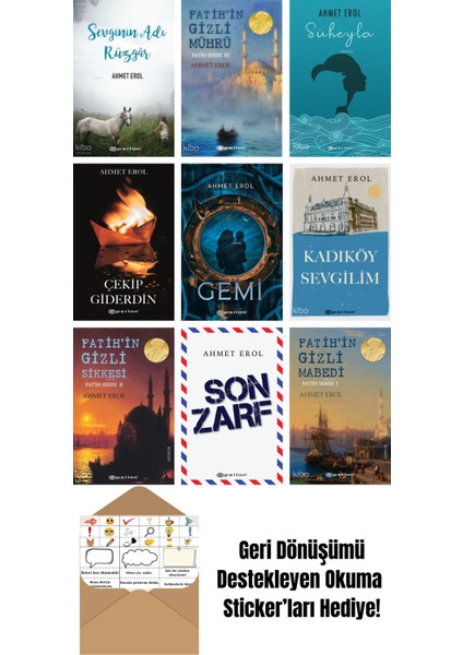 Ahmet Erol 9 Kitap Seti + Okuma Sticker'ları
