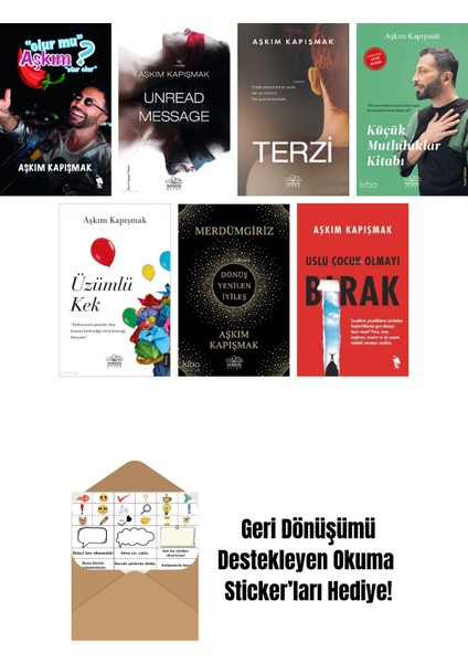 Aşkım Kapışmak 7 Kitap Seti + Okuma Sticker'ları