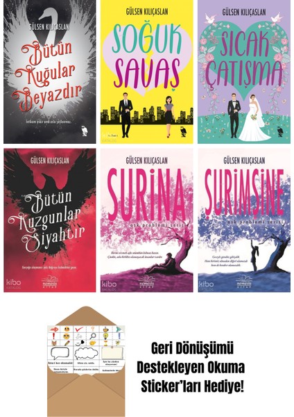 Gülsen Kılıçaslan 6 Kitap Seti + Okuma Sticker'ları