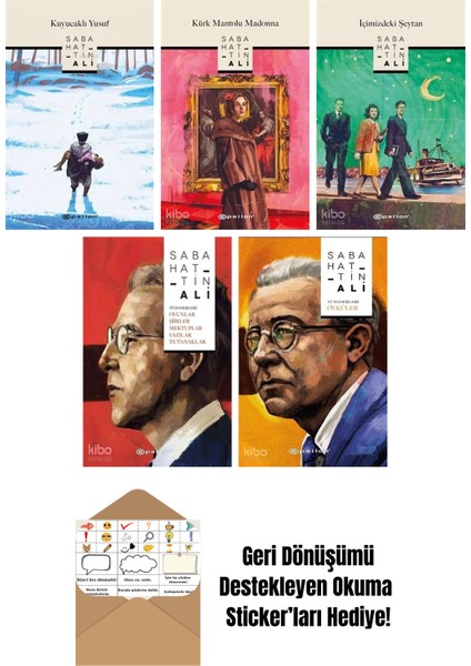 Sabahattin Ali 5 Kitap Seti + Okuma Sticker'ları