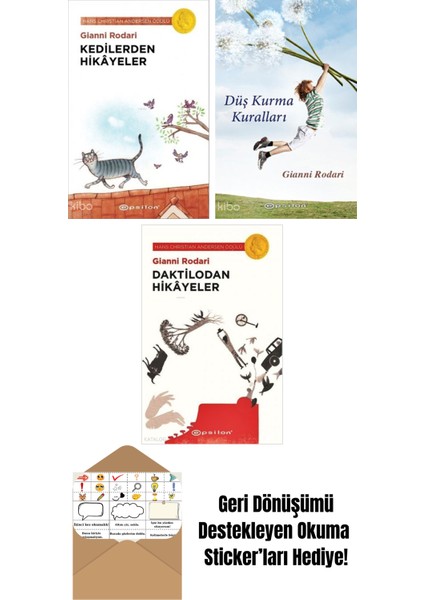 Gianni Rodari 3 Kitap Seti + Okuma Sticker'ları
