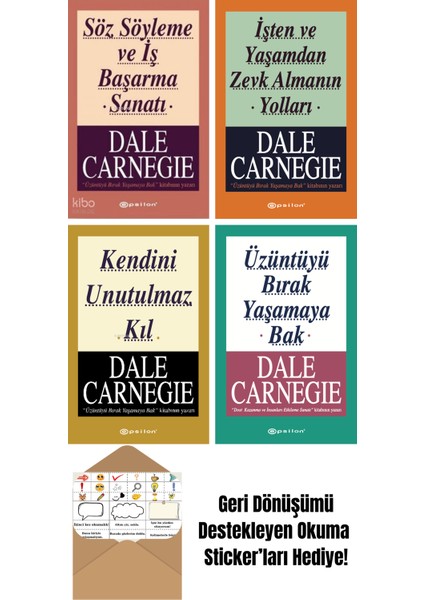 Dale Carnegie 4 Kitap Seti + Okuma Sticker'ları