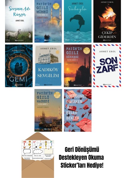 Ahmet Erol 10 Kitap Seti + Okuma Sticker'ları