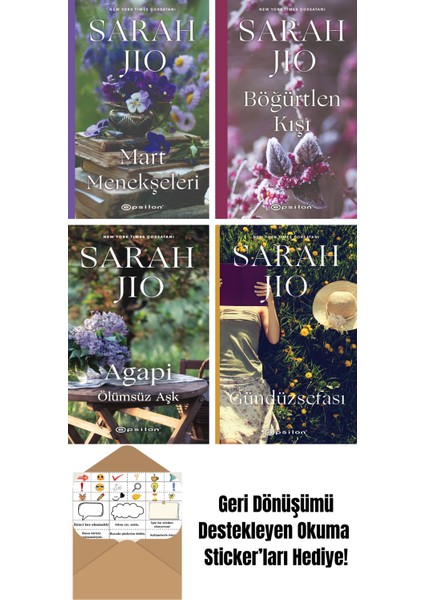 Sarah Jio 4 Kitap Seti + Okuma Sticker'ları
