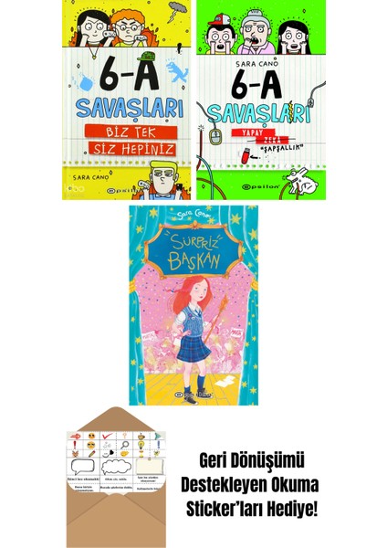 Sara Cano 3 Kitap Seti + Okuma Sticker'ları