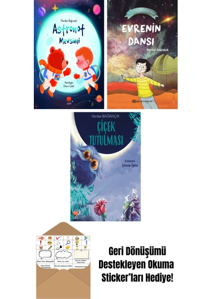 Nurdan Bağrıaçık 3 Kitap Seti + Okuma Sticker'ları