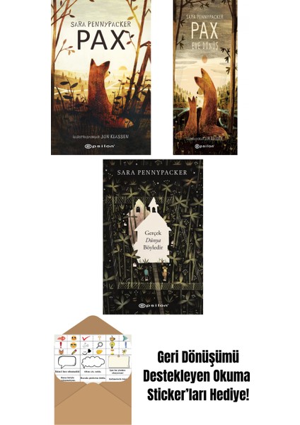 Sara Pennypacker 3 Kitap Seti + Okuma Sticker'ları