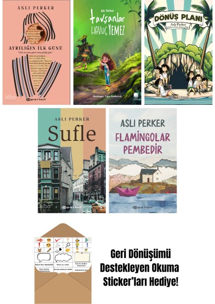 Aslı Perker 5 Kitap Seti + Okuma Sticker'ları