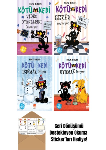 Nick Bruel 4 Kitap Seti + Okuma Sticker'ları