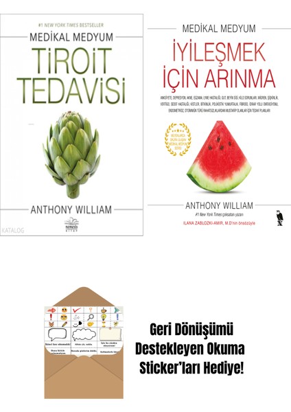 Anthony William 2 Kitap Seti + Okuma Sticker'ları