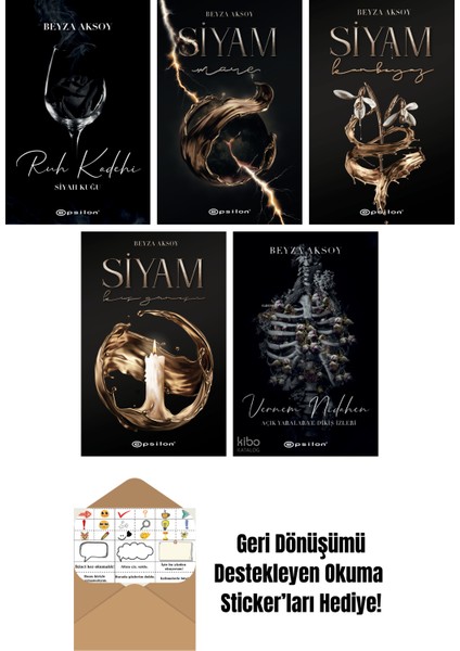 Beyza Aksoy 5 Kitap Seti + Okuma Sticker'ları