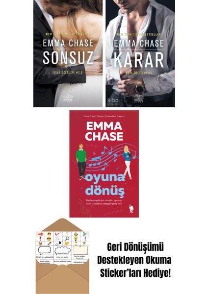 Emma Chase 3 Kitap Seti + Okuma Sticker'ları