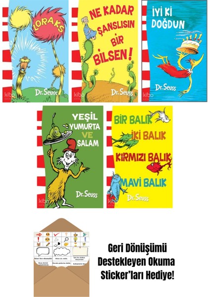 Seuss 5 Kitap Seti + Okuma Sticker'ları