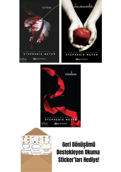 Stephenie Meyer 3 Kitap Seti + Okuma Sticker'ları