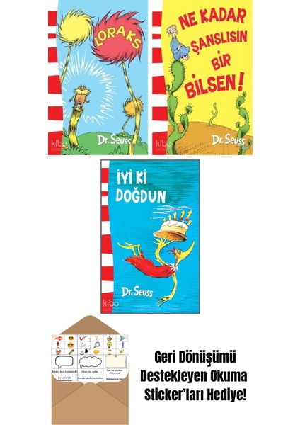 Seuss 3 Kitap Seti + Okuma Sticker'ları