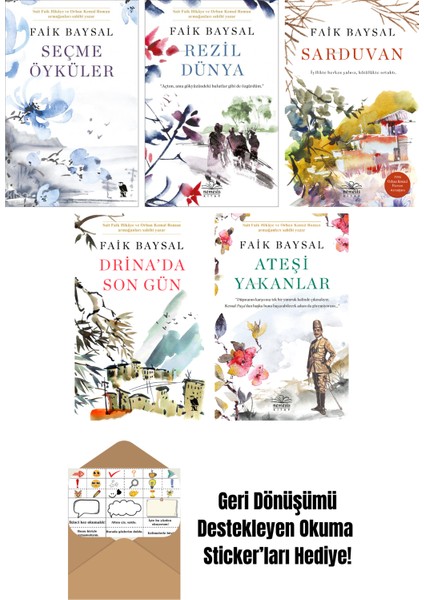 Faik Baysal 5 Kitap Seti + Okuma Sticker'ları