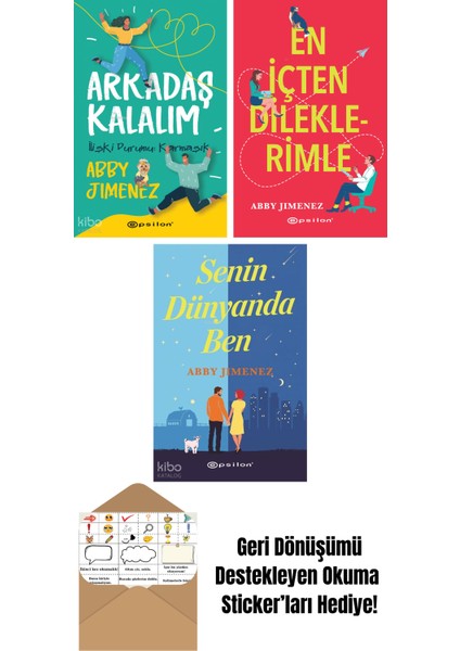 Abby Jimenez 3 Kitap Seti + Okuma Sticker'ları