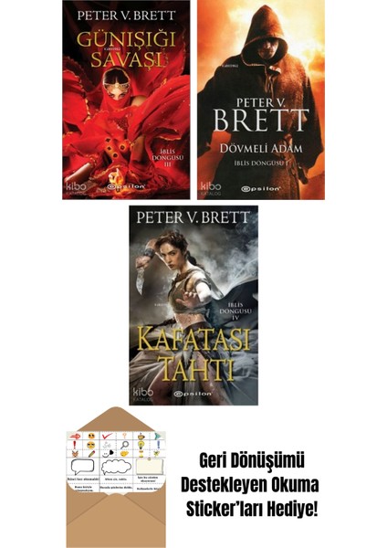 Peter V. Brett 3 Kitap Seti + Okuma Sticker'ları