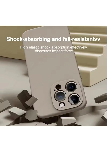 Apple iPhone 16 Pro Max Uyumlu Kılıf Kadife Lansman Soft Yumuşak Liquid Silikon Kamera Lens Korumalı Kapak fiyatları