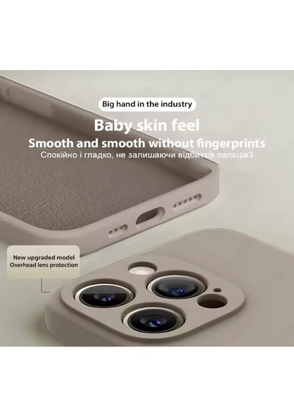 Apple iPhone 16 Pro Max Uyumlu Kılıf Kadife Lansman Soft Yumuşak Liquid Silikon Kamera Lens Korumalı Kapak fırsatları