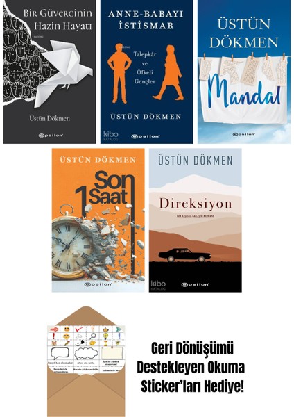 Üstün Dökmen 5 Kitap Seti + Okuma Sticker'ları