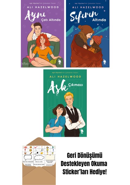 Ali Hazelwood 3 Kitap Seti + Okuma Sticker'ları