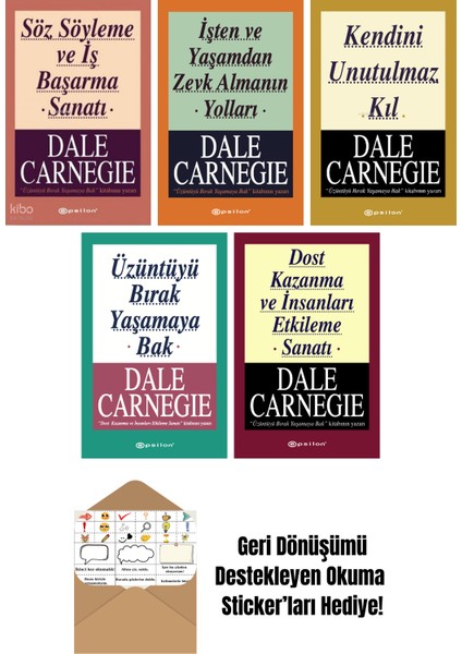 Dale Carnegie 5 Kitap Seti + Okuma Sticker'ları