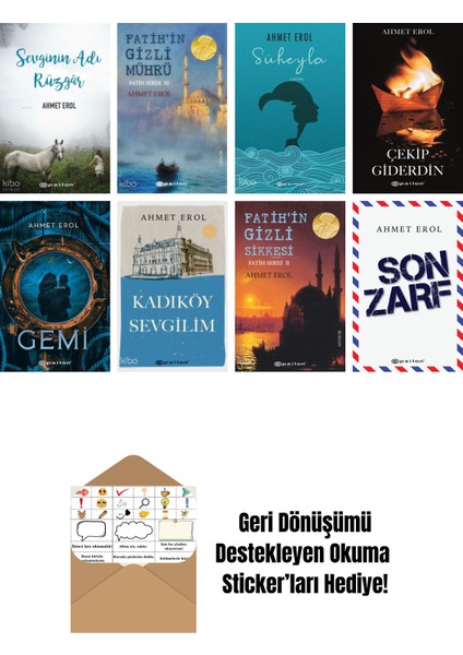 Ahmet Erol 8 Kitap Seti + Okuma Sticker'ları