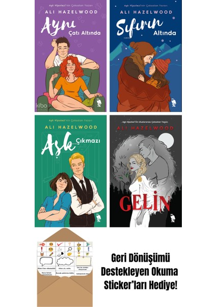 Ali Hazelwood 4 Kitap Seti + Okuma Sticker'ları