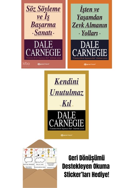 Dale Carnegie 3 Kitap Seti + Okuma Sticker'ları