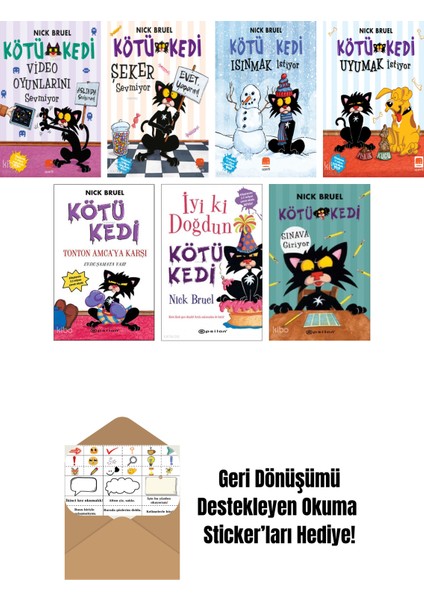 Nick Bruel 7 Kitap Seti + Okuma Sticker'ları