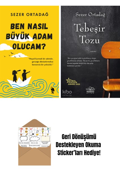 Sezer Ortadağ 2 Kitap Seti + Okuma Sticker'ları